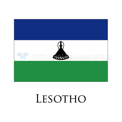 Lesotho flag Iron-on Stickers (Heat Transfers)NO.1912
